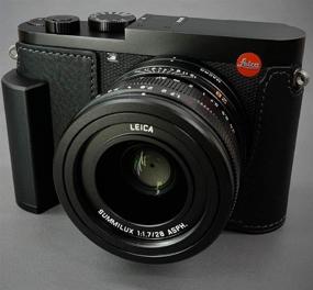 img 4 attached to 📷 Enhance Your Leica Q2 Experience with LIM's Authentic Italy Leather Camera Half Case and Metal Grip Dovetail Plate in Black