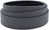 👔 anson belt buckle: sleek black canvas men's accessory for style and versatility logo