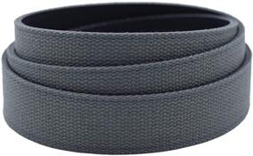 img 4 attached to 👔 Anson Belt Buckle: Sleek Black Canvas Men's Accessory for Style and Versatility