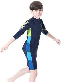 img 3 attached to 🏊 Boys' UPF50 Swimwear Piece Guard for Ultimate Sun Protection - Swimsuits, Swimwear, Clothing