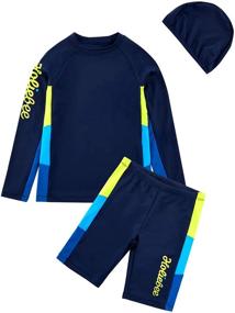 img 1 attached to 🏊 Boys' UPF50 Swimwear Piece Guard for Ultimate Sun Protection - Swimsuits, Swimwear, Clothing