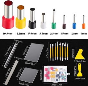 img 3 attached to 🎨 54-Piece Polymer Clay Tool Kit: 40 Stainless Steel Cutters, 8 Plastic Tools, 2 Acrylic Sheets, 2 Backing Boards, 1 Scrapers Roller, 1 Blade with Storage Case - Ideal for DIY Clay Craft Projects