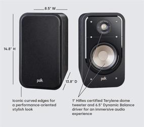 img 3 attached to Акустические системы Polk Audio S20 Signature Series - полочного типа, для домашнего кинотеатра, объемного звука и премиум музыки, с технологией Power Port, съемной магнитной решеткой (пара), черные.