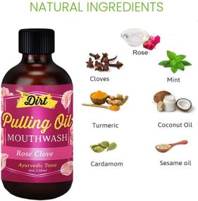img 2 attached to 🌹 Gluten-Free Oil Pulling Mouthwash - Dental Tonic with Essential Oils for Bad Breath, Non-GMO, 4oz - Luscious Rose Clove and Mint
