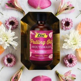 img 1 attached to 🌹 Gluten-Free Oil Pulling Mouthwash - Dental Tonic with Essential Oils for Bad Breath, Non-GMO, 4oz - Luscious Rose Clove and Mint