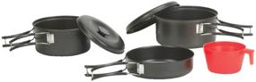 img 1 attached to 🍳 Stansport Nonstick Steel 1-Person Cookware Set in Black Granite