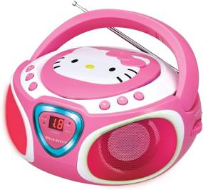 img 2 attached to Enhanced Hello Kitty Portable Stereo CD Boombox: 🐱 AM/FM Radio, Speaker, LED Light Show & iPad/MP3 Aux-in Jack