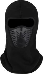 img 4 attached to 🧣 Cold Weather Windproof Balaclava Ski Mask with Fleece Lining - Ultimate Snow Gear for Men & Women in Running, Skiing, and Snowboarding