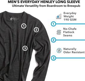 img 2 attached to Woolly Clothing Merino Sleeve Henley Men's Clothing