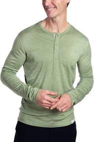 img 3 attached to Woolly Clothing Merino Sleeve Henley Men's Clothing