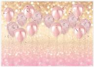 🎉 allenjoy 7x5ft soft fabric rose gold party decorations supplies - pink balloon glitter bokeh photo backdrop birthday for girl baby bridal shower bachelorette photography background studio props logo