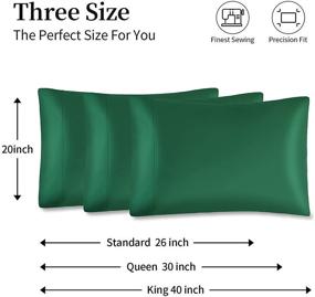 img 2 attached to 🌿 GOODYU Soft Pillowcases Standard Size Set of 4 - Premium Microfiber Pillow Case 4 Pack - Cooling, Wrinkle Fade Stain Resistant - 4 Green Pillow Covers with Envelope Closure, 20"x26", Emerald Green