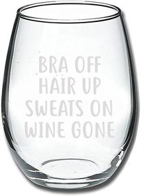 img 2 attached to 🍷 Bra Off Hair Up Sweats On Wine Gone Funny 15oz Wine Glass - Unique Christmas Gift Idea for Her, Mom, Wife, Girlfriend, Sister, Best Friend, BFF - Perfect Birthday Gifts for Women: Buy Now!