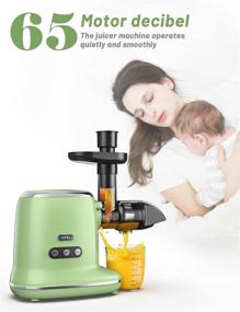 img 1 attached to 🥦 ORFELD Cold Press Juicer | 90% Juice Yield | Purest Juice | Easy Cleaning | Quiet Motor | Slow Masticating Juicer for Vegetables and Fruits (Green)