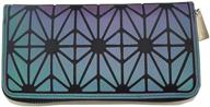 👜 stylish luminous women's handbags & wallets with geometric rhomboids lattice design logo