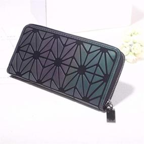 img 1 attached to 👜 Stylish Luminous Women's Handbags & Wallets with Geometric Rhomboids Lattice Design