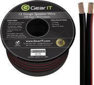 🔊 gearit pro series 12 awg speaker wire - 100ft / 30.48m cable for home theater & car speakers, black logo