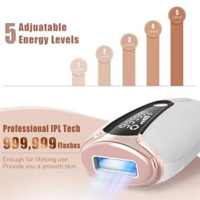 img 3 attached to 💇 Upgraded Laser Hair Removal Device for Women and Men - 999,999 Flashes IPL Hair Remover for Facial and Whole Body