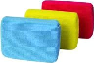 pack of 3 casabella multicolor microfiber cleaning sponges, non-scratch and multipurpose logo