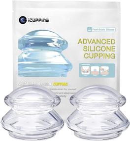 img 4 attached to 🧘 Chinese Cupping and Massage Therapy Silicone Cupping Set - Facial and Body Massage, Muscle Relaxation, Pain Relief (Size M(2))