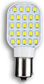 img 2 attached to 💡 2-Pack High-Intensity 300 Lumen 1141 1156 Wedge Interior LED Light Bulb for RV, Camper, Trailer - 24-SMD, Natural White (10-24V)