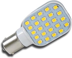 img 3 attached to 💡 2-Pack High-Intensity 300 Lumen 1141 1156 Wedge Interior LED Light Bulb for RV, Camper, Trailer - 24-SMD, Natural White (10-24V)