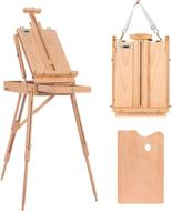 🎨 vivohome french style wooden art easel: portable tripod stand with adjustable height, sketch box, and storage drawer palette logo