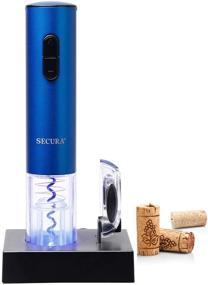 img 4 attached to 🍷 Secura Rechargeable Electric Wine Opener, Automatic Corkscrew Opener with Foil Cutter (Blue)