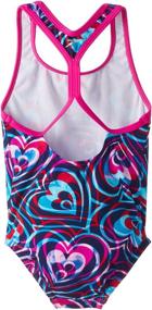 img 1 attached to 👙 Little Girls' Summer Love Keyhole Speedo Swimsuit