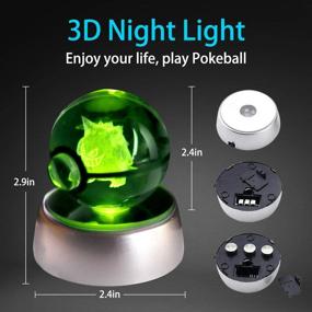 img 2 attached to 🔮 LED Anime Night Light 3D Crystal Ball Lamp - 7 Color Changing Table Lamp for Room Decor, Perfect as Christmas or Birthday Gift for Kids, Boys, and Girls