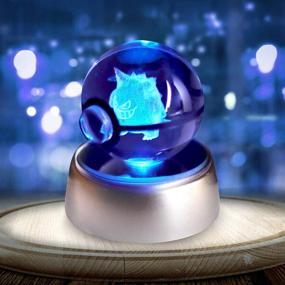 img 4 attached to 🔮 LED Anime Night Light 3D Crystal Ball Lamp - 7 Color Changing Table Lamp for Room Decor, Perfect as Christmas or Birthday Gift for Kids, Boys, and Girls