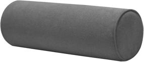 img 4 attached to Cylinder Round Memory Foam Support Pillow: Soft, Comfortable, and Breathable Pillow for Sleeping, Chair, Car, Sofa, and Travel (Darkgray, 16X6)