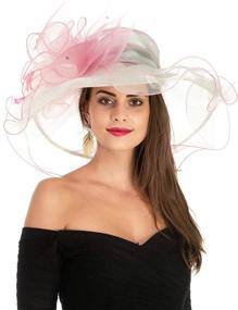 img 1 attached to 🎩 Black Organza Kentucky British Fascinator: Women's Accessories and Special Occasion Accessories