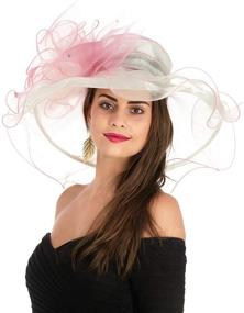 img 2 attached to 🎩 Black Organza Kentucky British Fascinator: Women's Accessories and Special Occasion Accessories