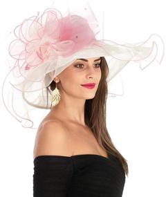 img 3 attached to 🎩 Black Organza Kentucky British Fascinator: Women's Accessories and Special Occasion Accessories