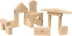 img 2 attached to 🔲 Premium Wooden Block Set for Beginners