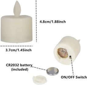 img 1 attached to 🕯️ 6-Pack Battery Operated LED Remote Tea Lights: Small Fake Votive Candles with Moving Flame for Christmas, Outdoor Flickering Flameless Electric Candle Light with Timer