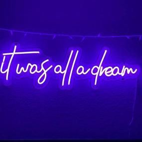 img 3 attached to FARNEW It Was All A Dream Neon Sign Flex Led Neon Light Sign Led Logo Custom Neon Sign Bride Party Room Decoratio (Purple)
