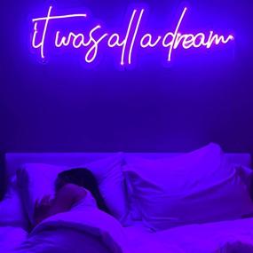 img 2 attached to FARNEW It Was All A Dream Neon Sign Flex Led Neon Light Sign Led Logo Custom Neon Sign Bride Party Room Decoratio (Purple)