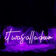 farnew it was all a dream neon sign flex led neon light sign led logo custom neon sign bride party room decoratio (purple) logo