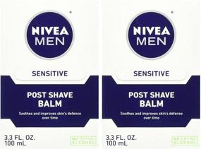 img 1 attached to 🪒 NIVEA FOR MEN Sensitive Post Shave Balm - 3.30 oz (2 Pack): Optimize Your Shaving Experience