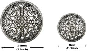 img 3 attached to Bezelry Openwork Flowery Engraving Buttons