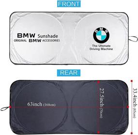 img 3 attached to 🌞 Ultimate Car Windshield Sun Shade: UV Ray Blocking Sun Visor Protector for BMW X1 X2 X3 X4 X5 X6 E34 E39 E53 E60 E63 E65 E70 E71 E72 E84 E83 F01 F15 F16 F25 F26 and More!