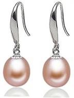 💎 mixiueuro elegant sterling silver pink freshwater pearl water drop earrings: women's must-have glamour logo