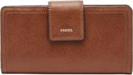 👛 fossil logan clutch wallet graystone: stylish women's handbags & wallets logo