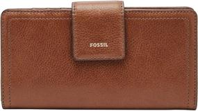 img 4 attached to 👛 Fossil Logan Clutch Wallet Graystone: Stylish Women's Handbags & Wallets