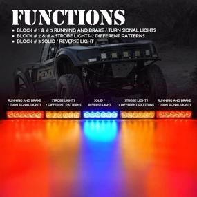 img 3 attached to Xprite 30 Inch UTV RZR LED Chase Strobe Light Bar - Safety Flashing Lightbar for Offroad 4x4 Polaris Can-Am Yamaha SXS ATV Trucks