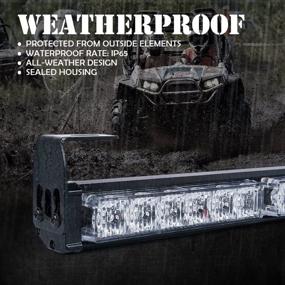 img 1 attached to Xprite 30 Inch UTV RZR LED Chase Strobe Light Bar - Safety Flashing Lightbar for Offroad 4x4 Polaris Can-Am Yamaha SXS ATV Trucks