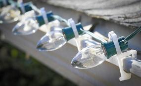 img 2 attached to 🌟 Halo Clips: Top-Rated Outdoor Lighting Clip on Amazon! Versatile Gutter & Shingle Clips - C7 C9 Bulb Compatible with UV Protection - Easy Installation - Ideal for Daily Use - Proudly Made in the USA!