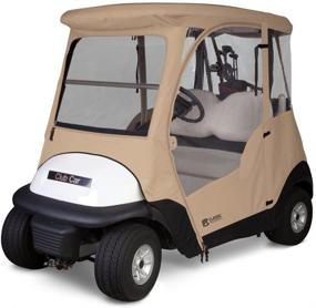 img 4 attached to 🏌️ Enhance your Golfing Experience with the Classic Accessories Fairway Deluxe 4-Sided 2-Person Golf Cart Enclosure in Tan